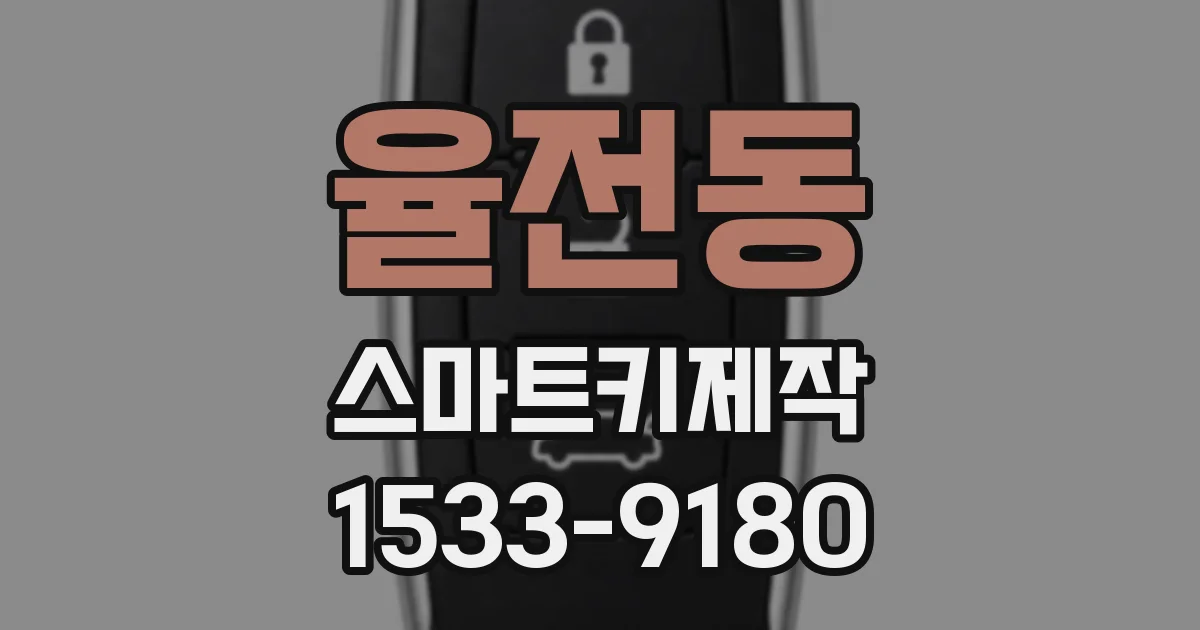 율전동 스마트키제작