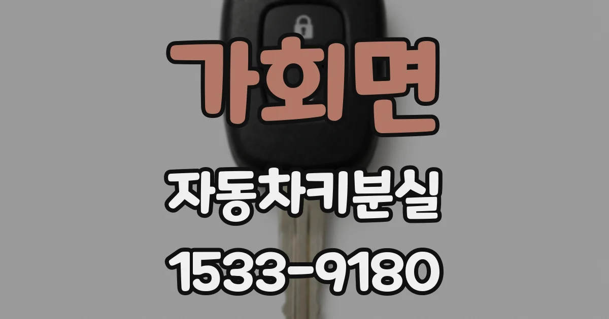 가회면 자동차키분실