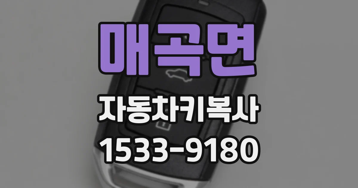 매곡면 자동차키복사