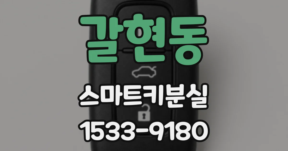 갈현동 스마트키분실