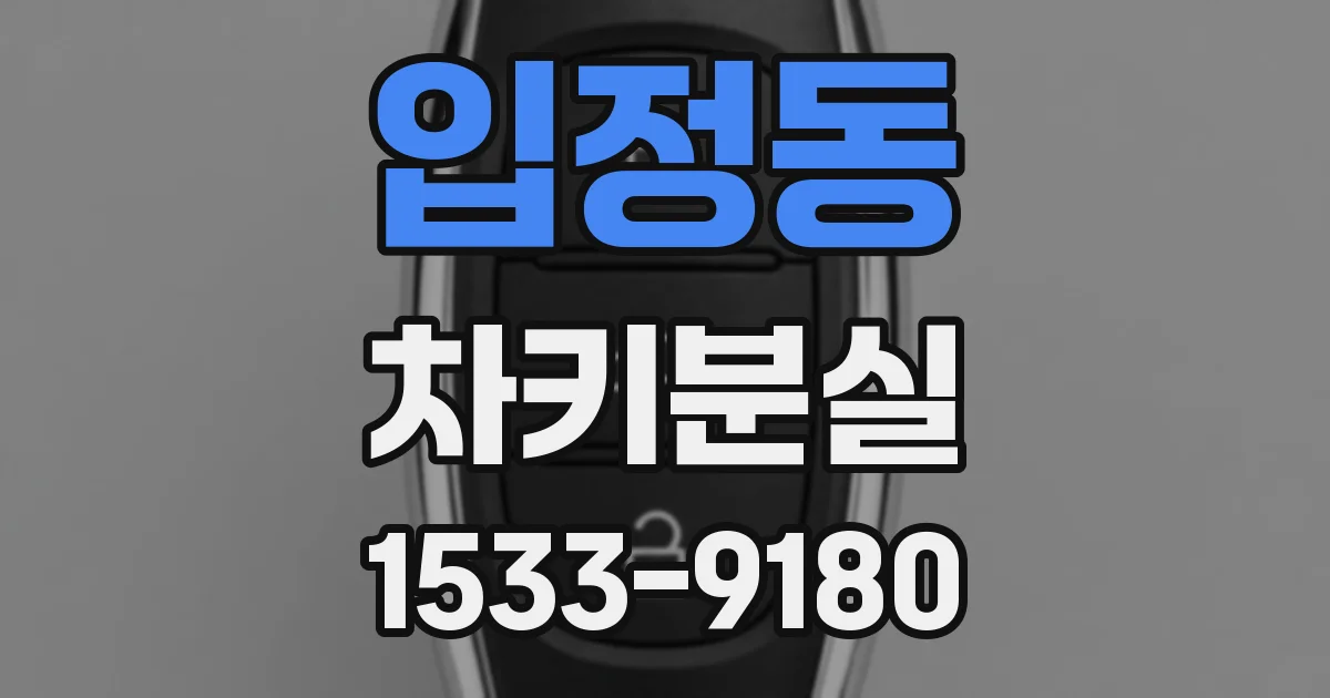 입정동 차키분실