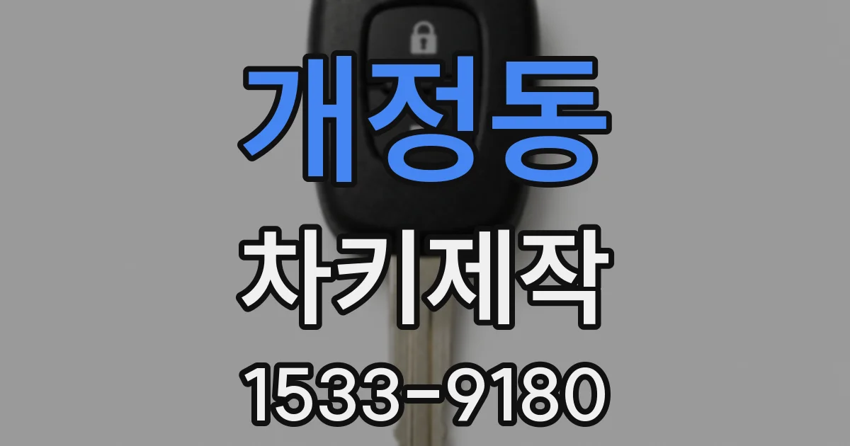 개정동 차키제작