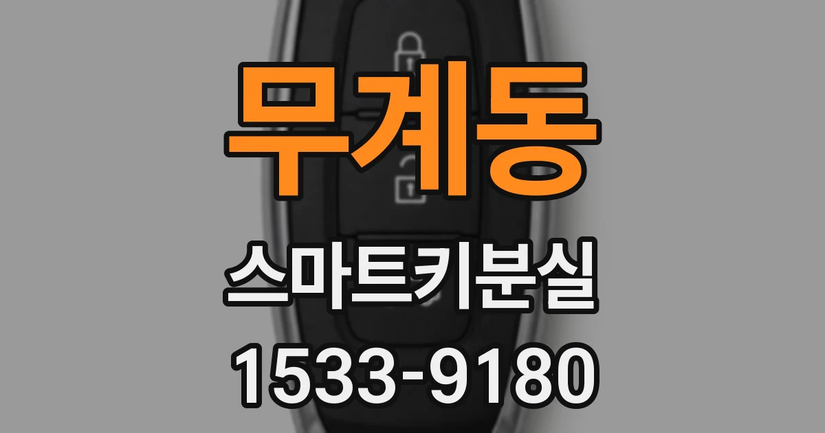 무계동 스마트키분실