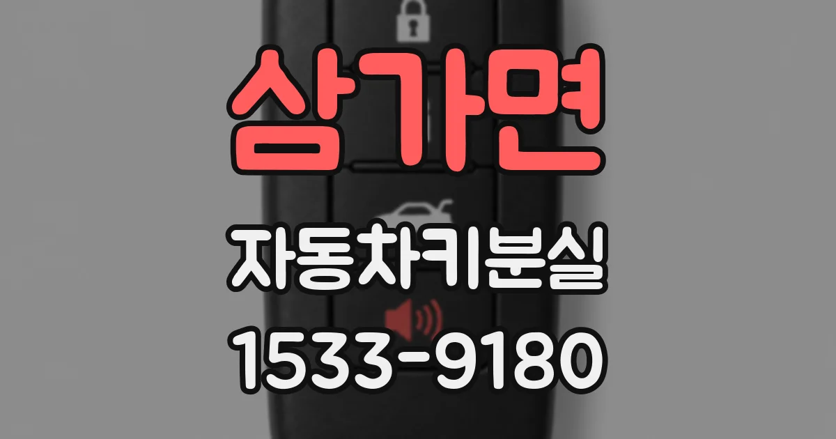 삼가면 자동차키분실