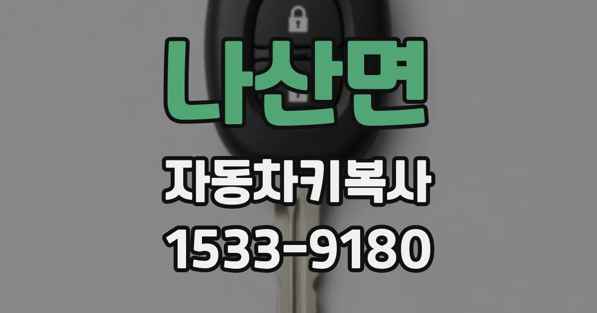 나산면 자동차키복사