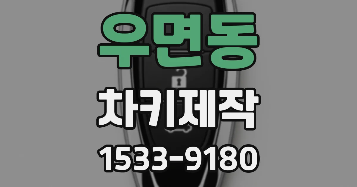 우면동 차키제작