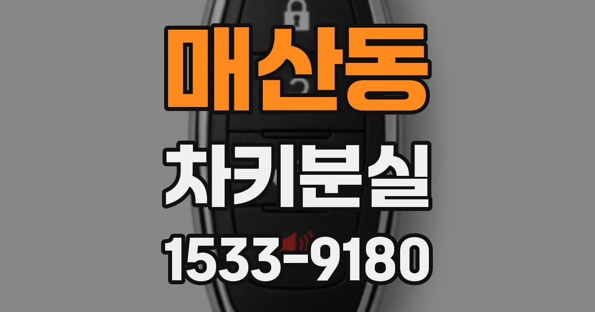 매산동 차키분실