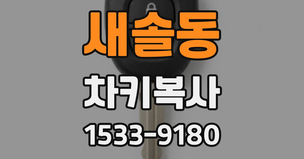 새솔동 차키복사