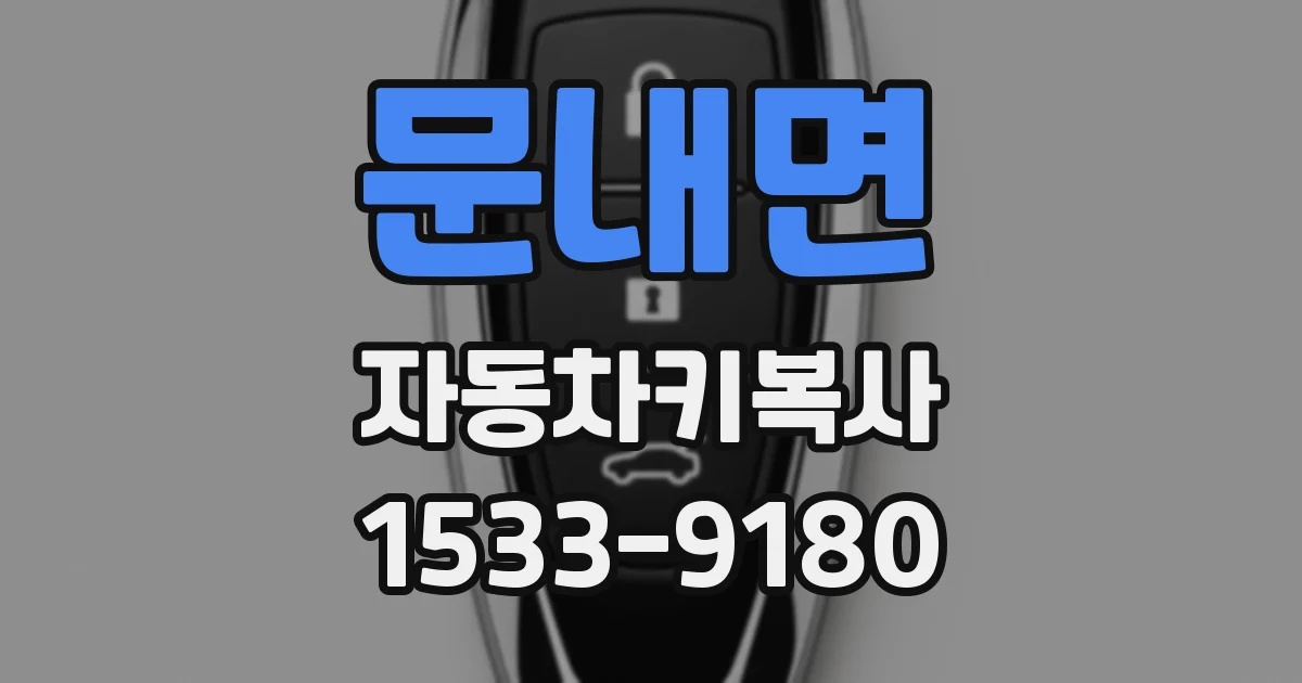문내면 자동차키복사