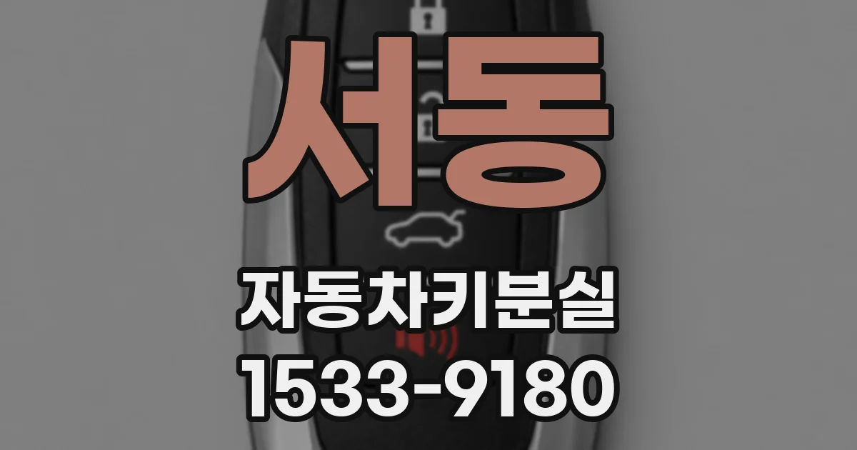 서동 자동차키분실