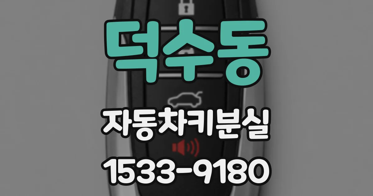 덕수동 자동차키분실