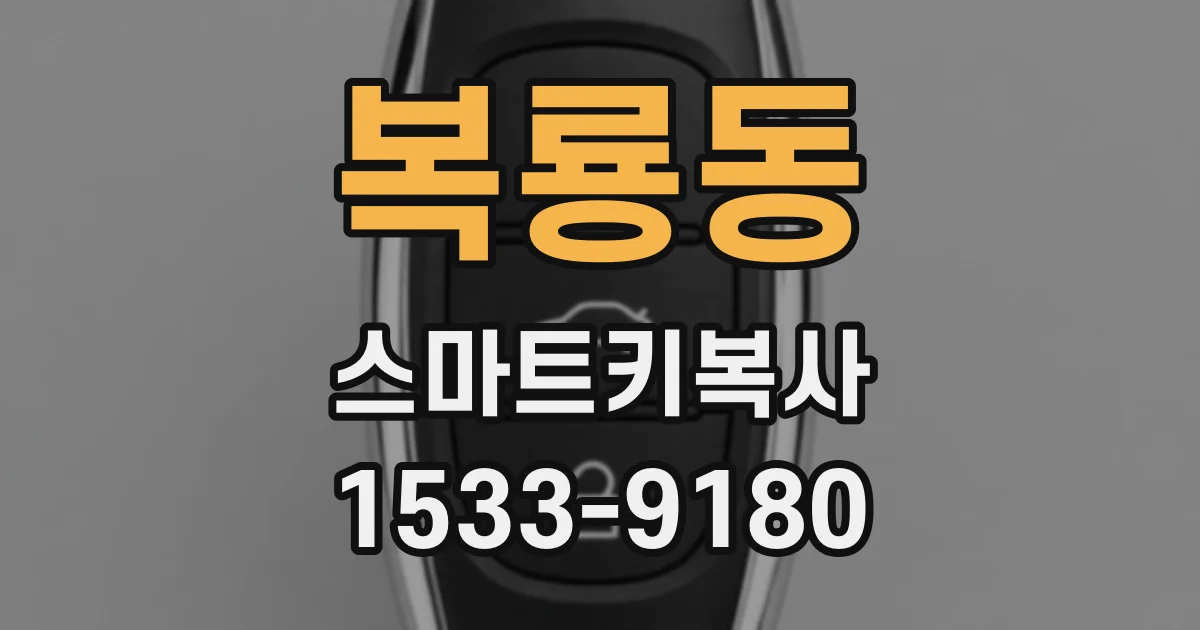복룡동 스마트키복사