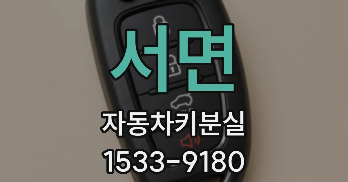 서면 자동차키분실