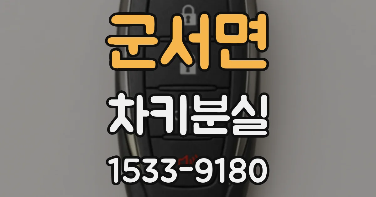 군서면 차키분실