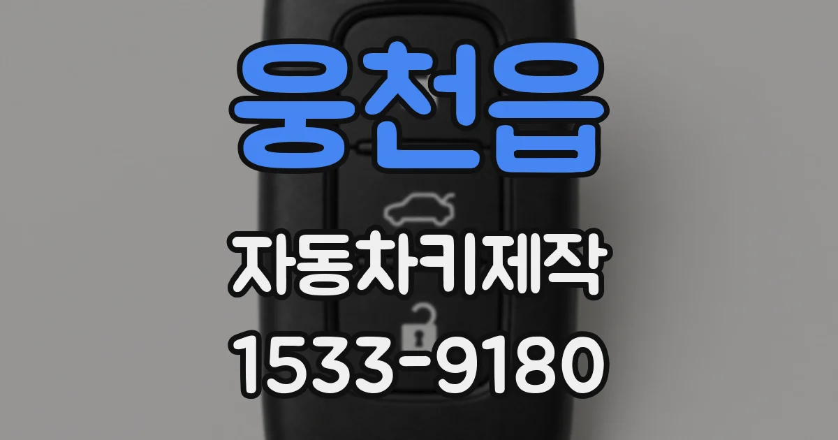 웅천읍 자동차키제작