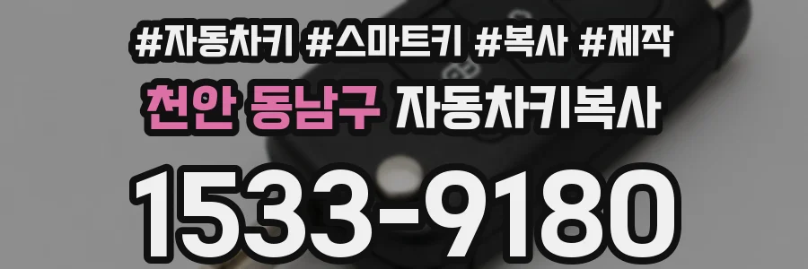 천안 동남구 자동차키복사