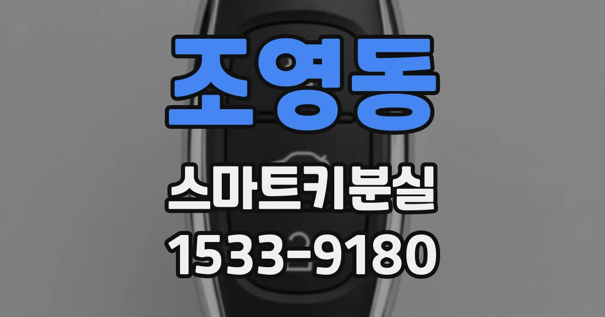 조영동 스마트키분실
