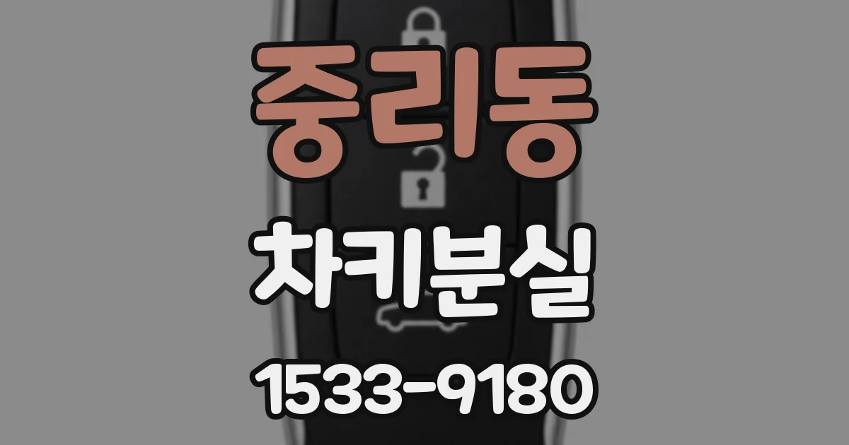중리동 차키분실