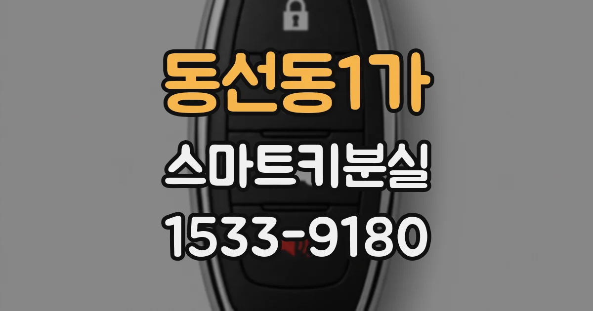 동선동1가 스마트키분실