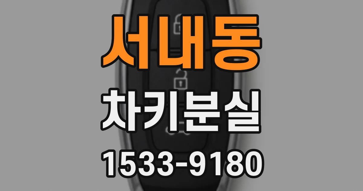 서내동 차키분실