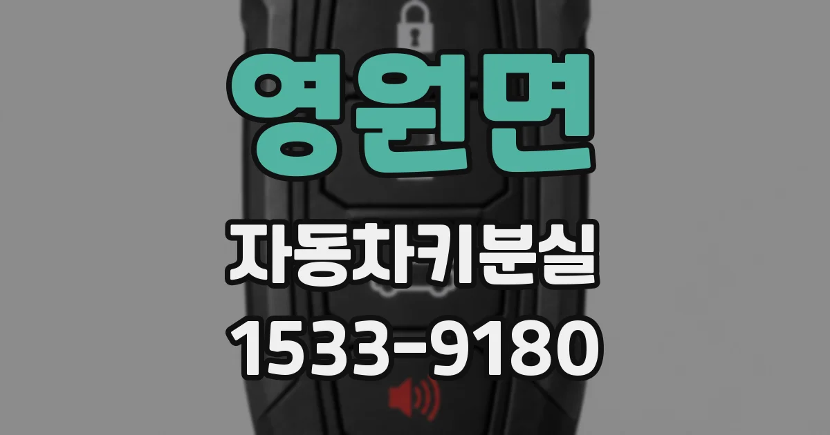 영원면 자동차키분실