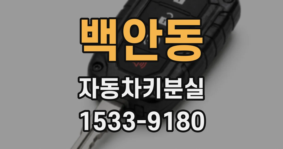 백안동 자동차키분실