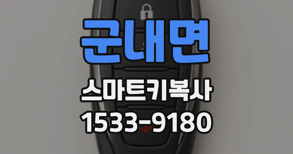 군내면 스마트키복사