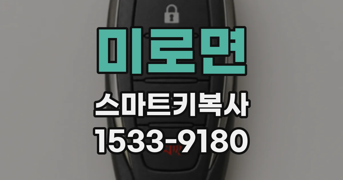 미로면 스마트키복사