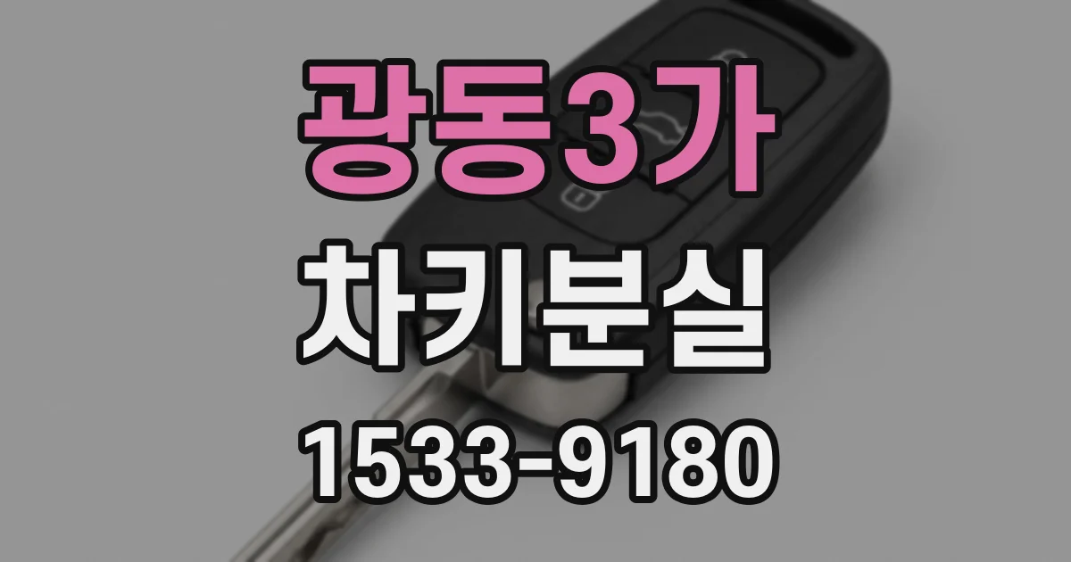 광동3가 차키분실