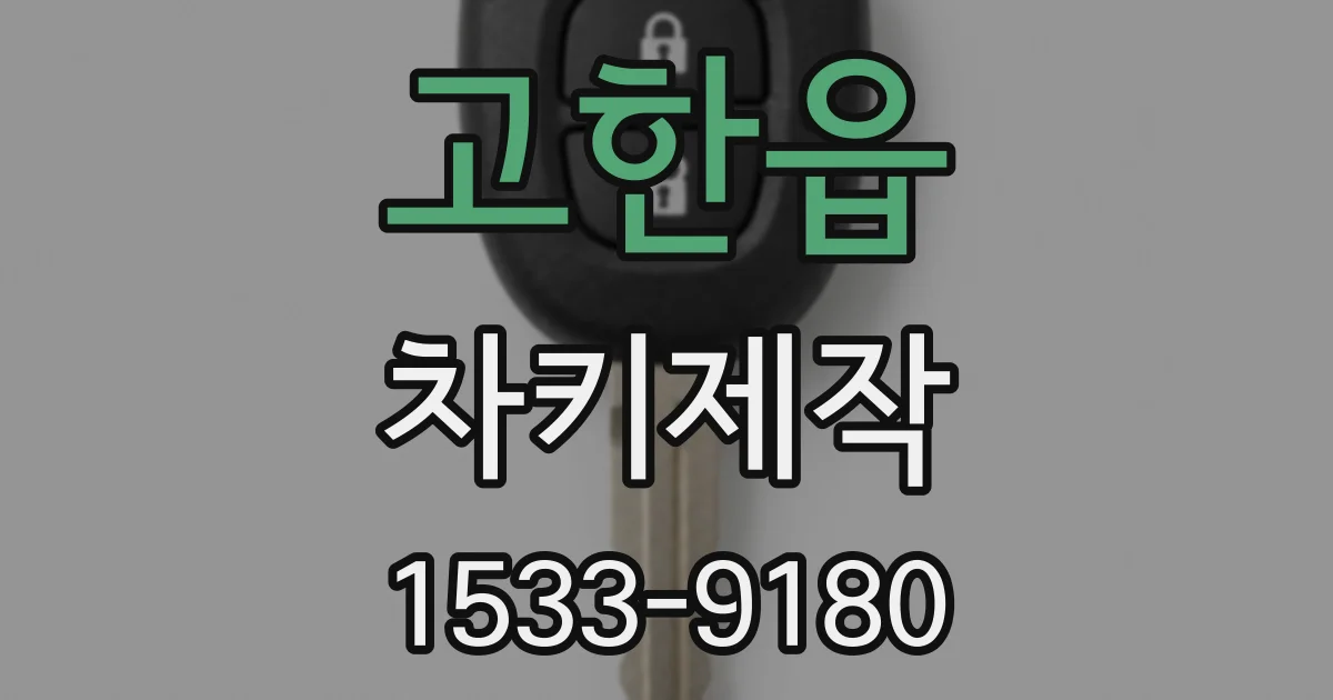 고한읍 차키제작