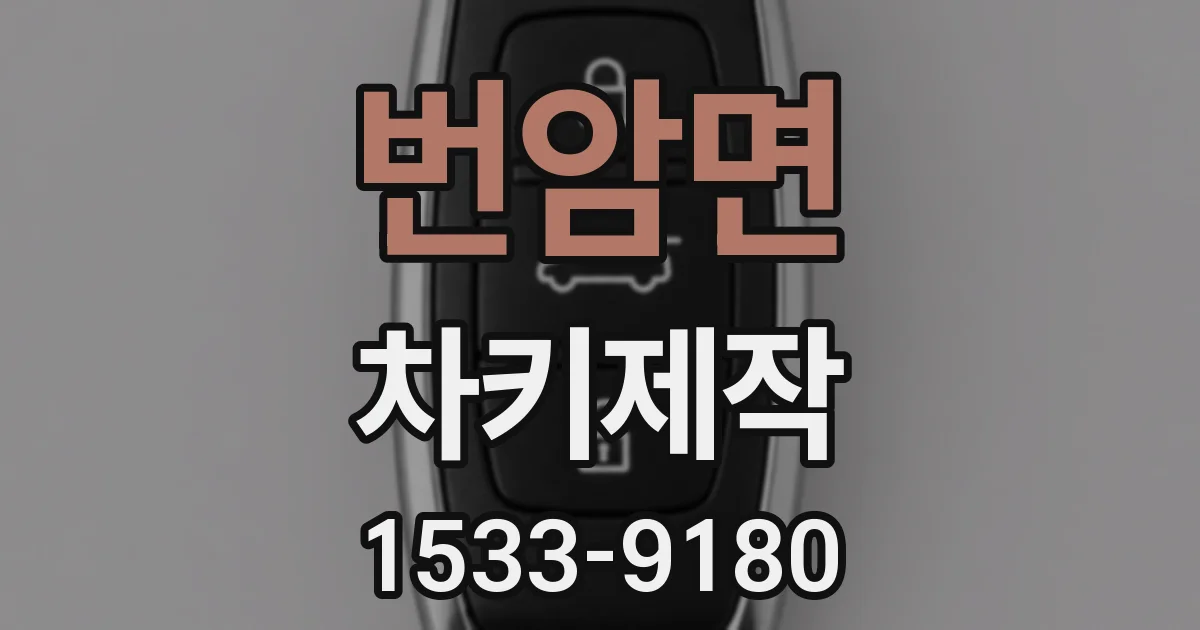 번암면 차키제작
