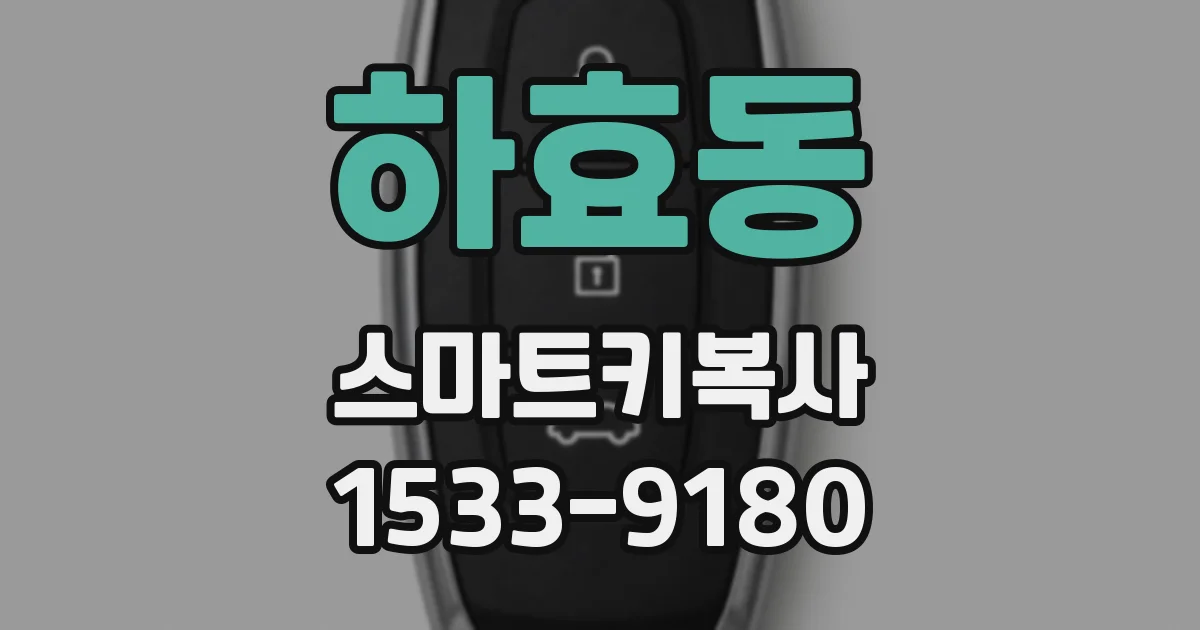 하효동 스마트키복사