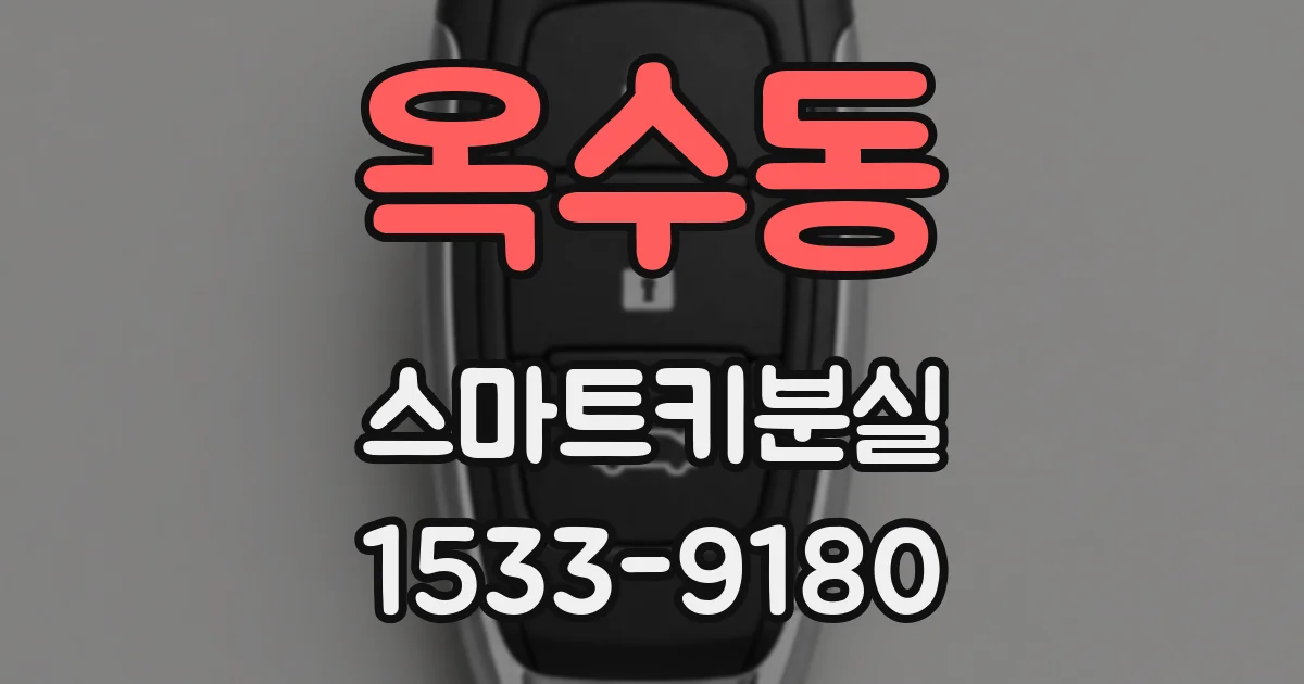 옥수동 스마트키분실