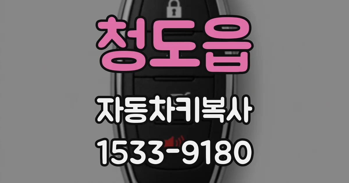청도읍 자동차키복사