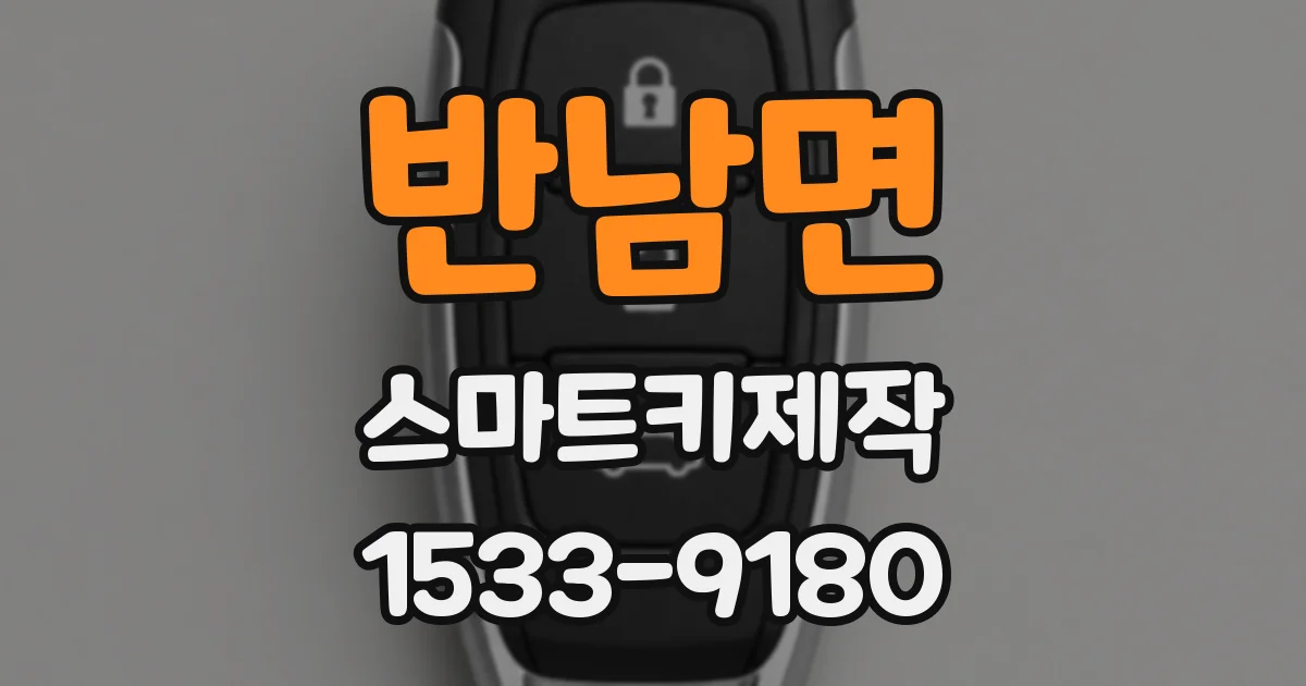 반남면 스마트키제작
