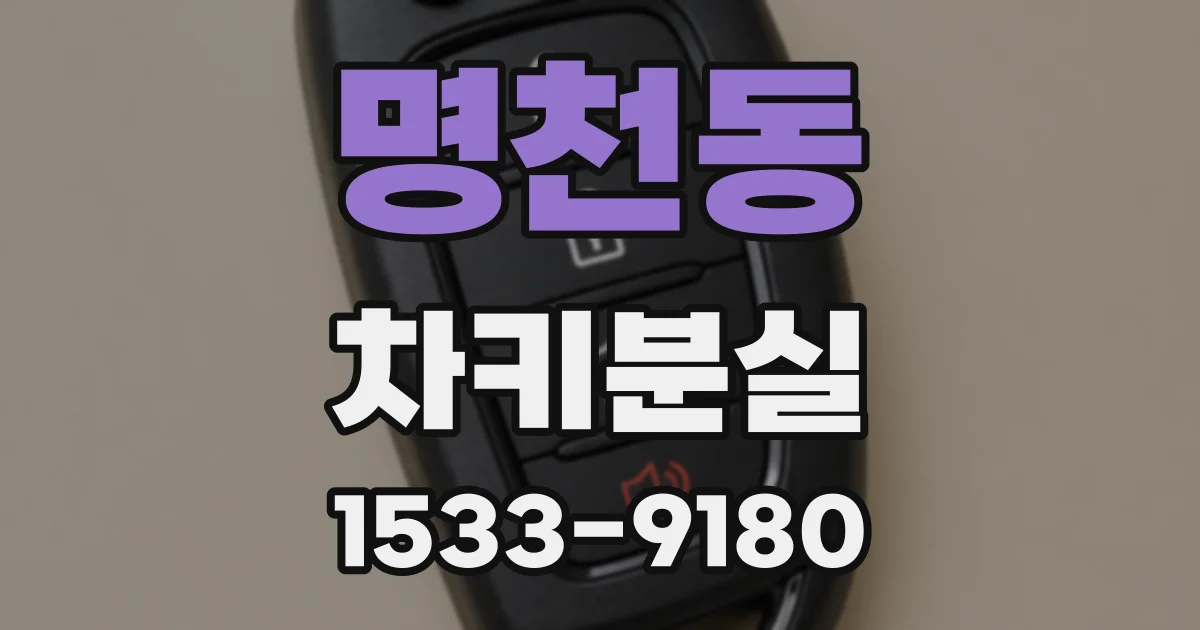 명천동 차키분실