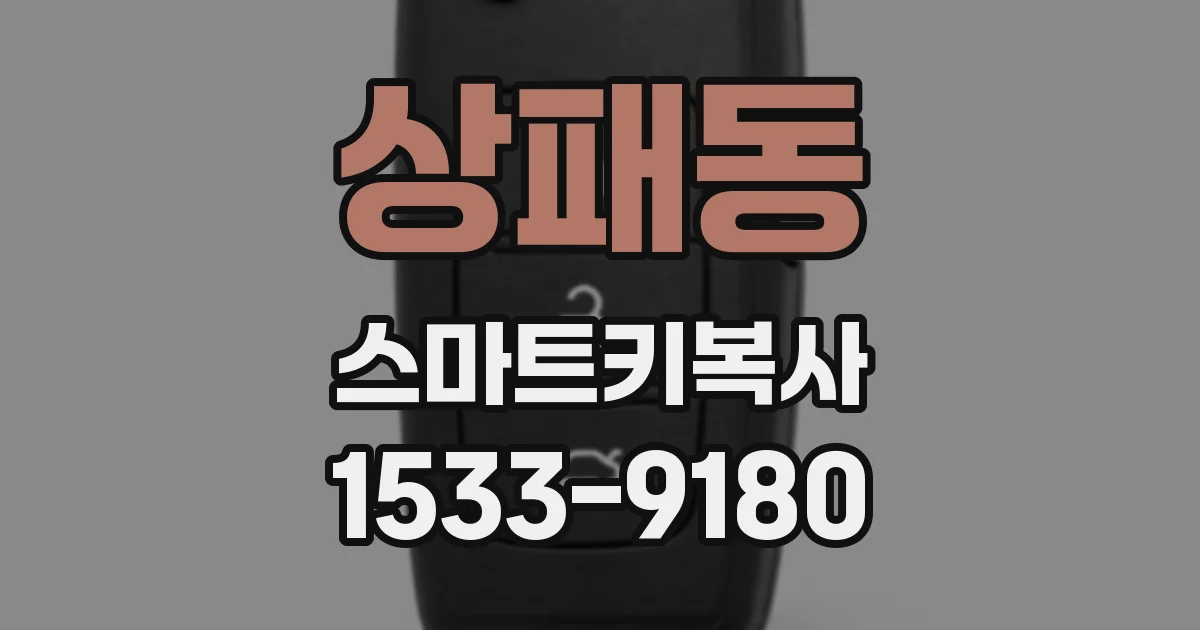 상패동 스마트키복사