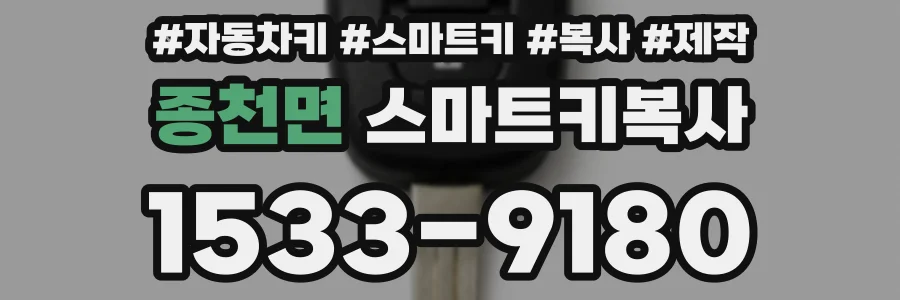 종천면 스마트키복사