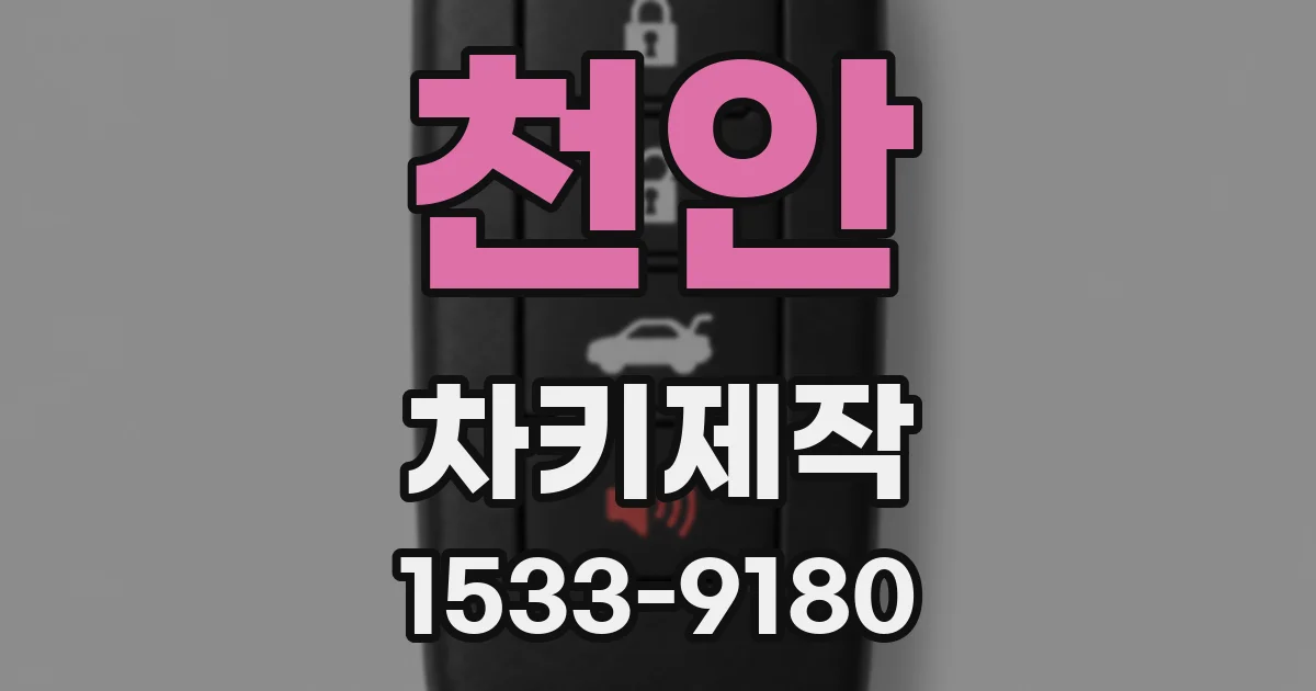 천안 차키제작