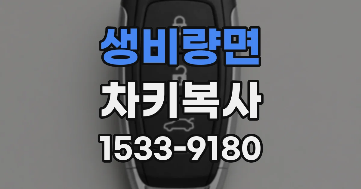 생비량면 차키복사