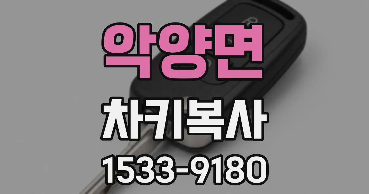 악양면 차키복사
