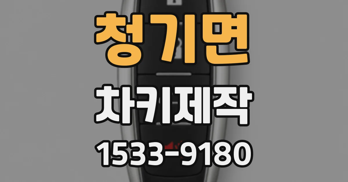 청기면 차키제작