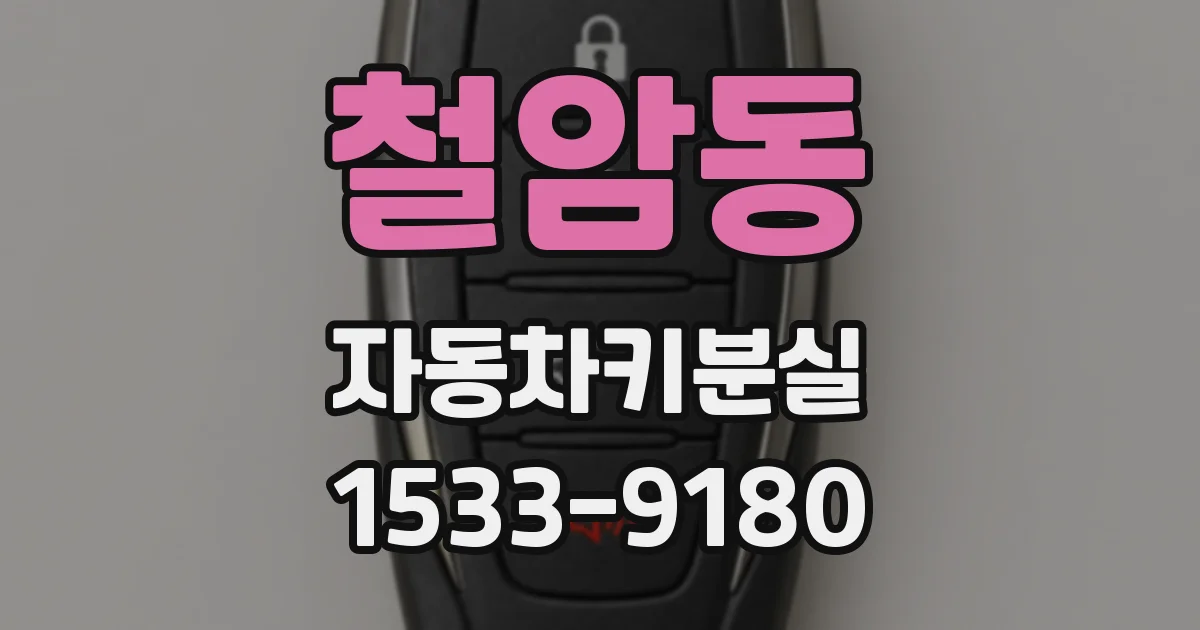 철암동 자동차키분실