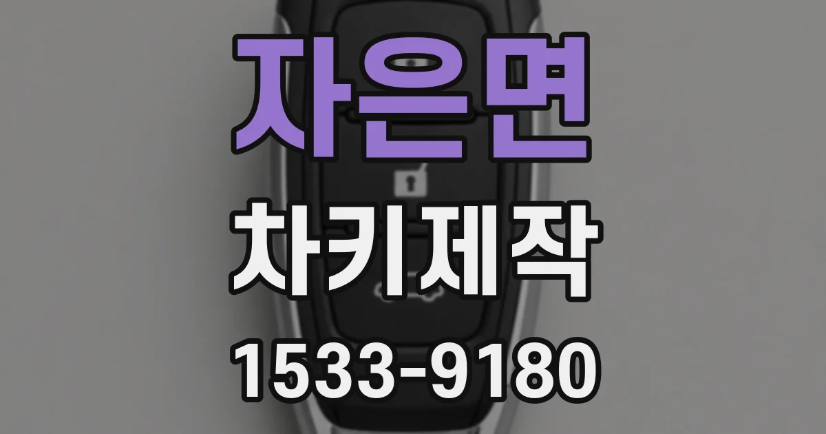 자은면 차키제작