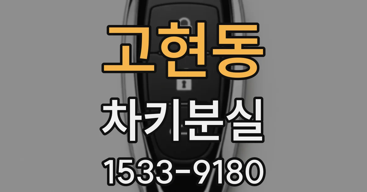 고현동 차키분실