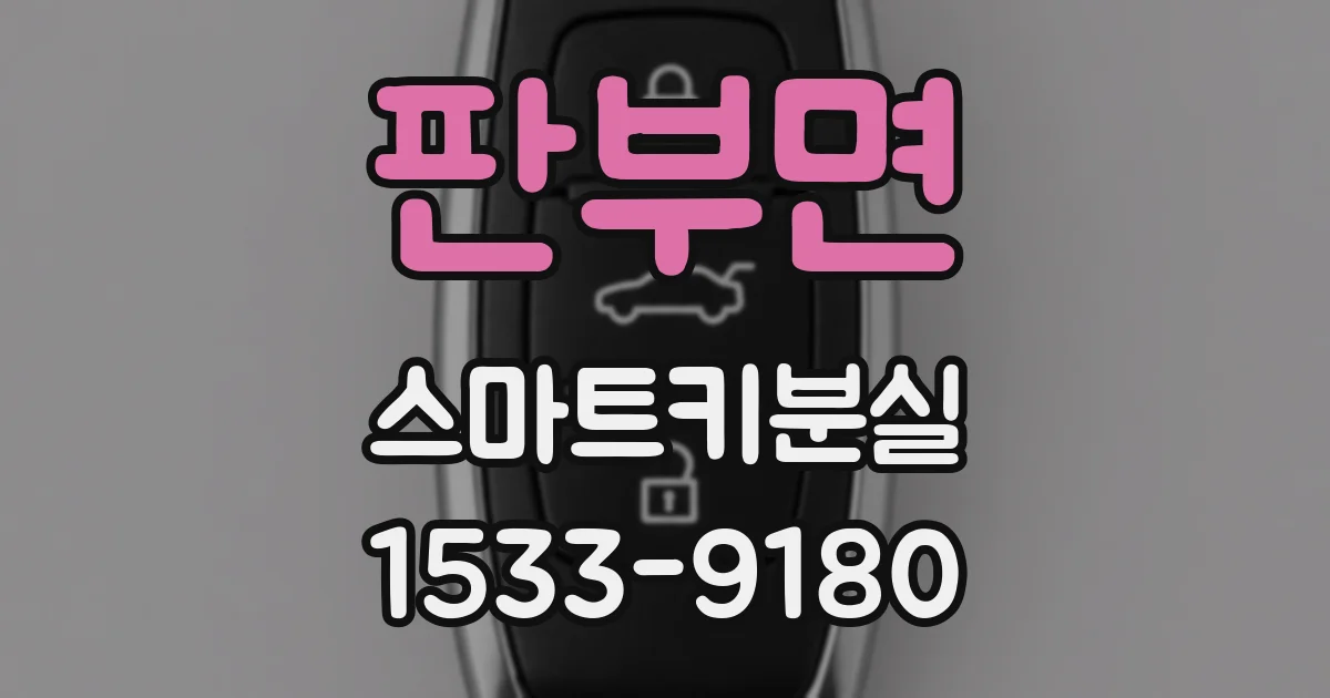 판부면 스마트키분실