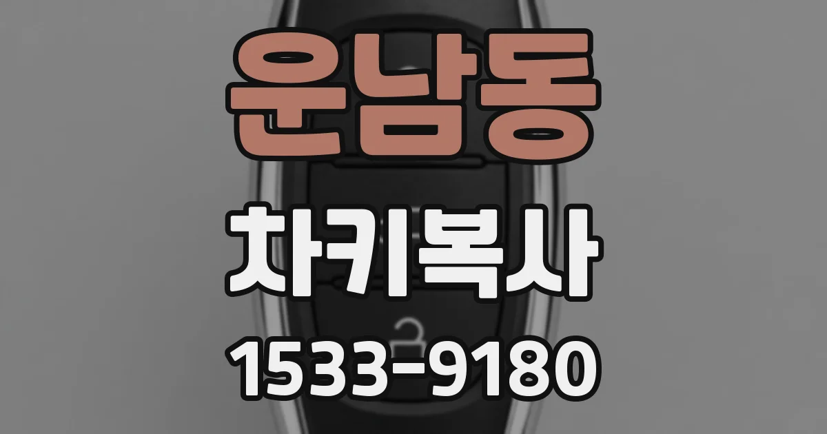 운남동 차키복사