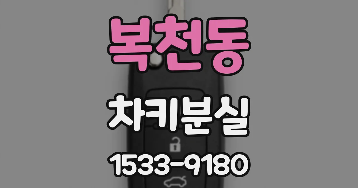 복천동 차키분실
