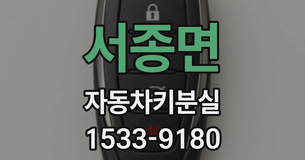 서종면 자동차키분실