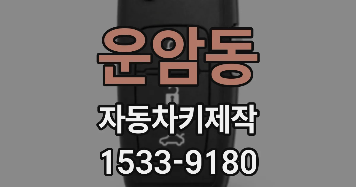운암동 자동차키제작